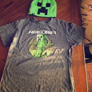 Minecraft ❤️ Hat and shirt, size Youth Large